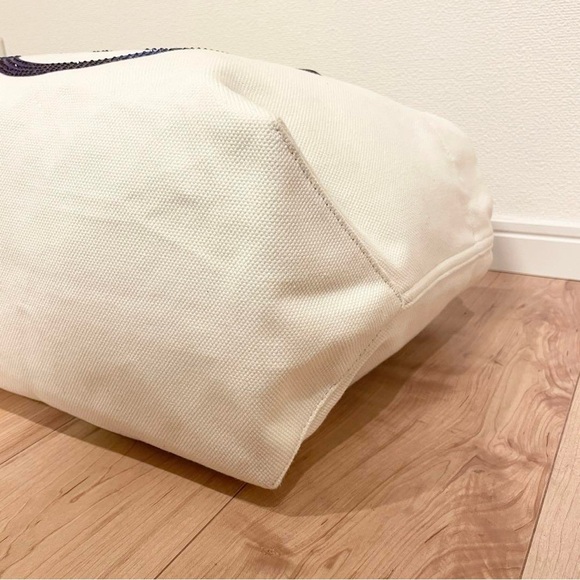 MICHAEL KORS LARGE EMBELLISHED LOGO CANVAS TOTE BAG - Picture 5 of 12